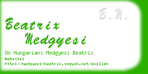 beatrix medgyesi business card